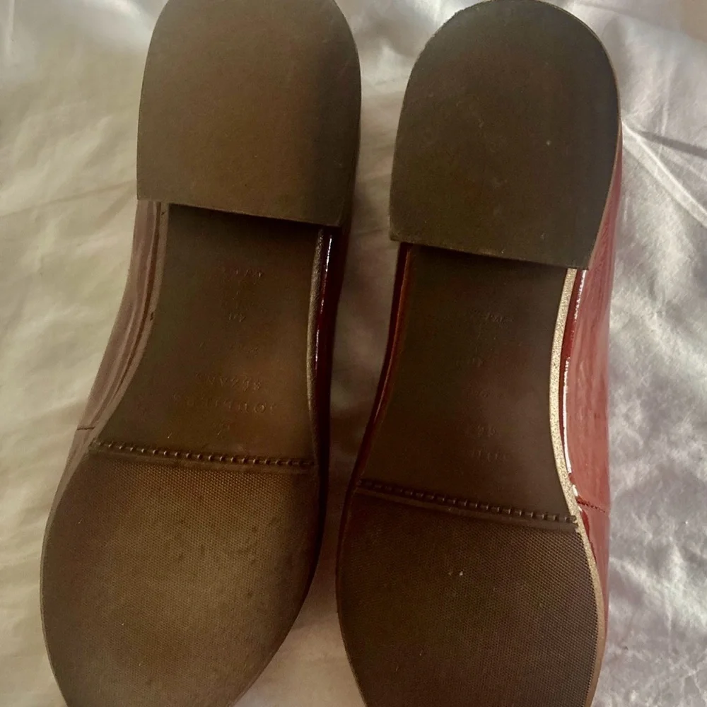 Sezane Burgundy Patent Leather Loafers - Picture 6 of 7